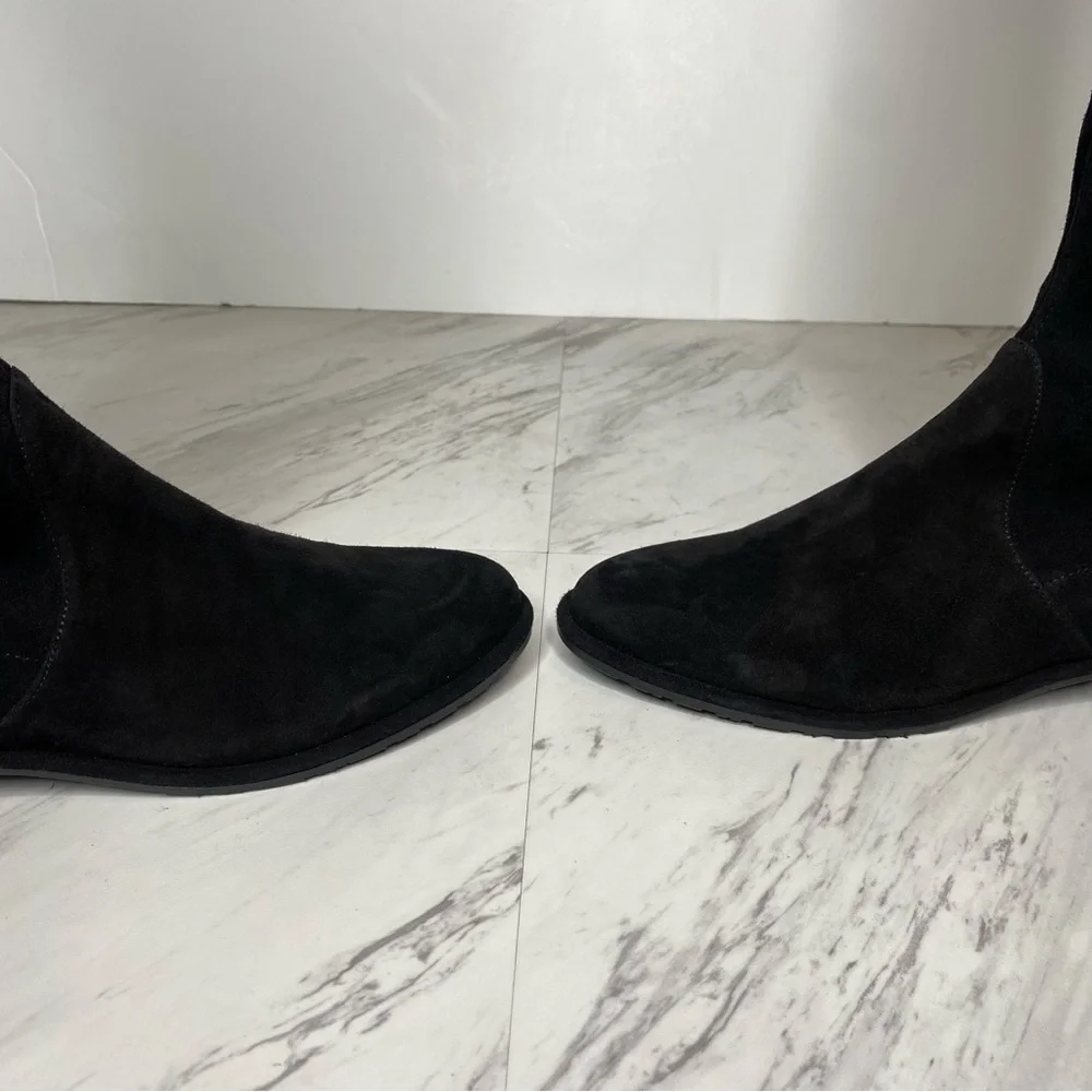 Stuart Weitzman Lowland Black Suede Over the Knee Boot 7M